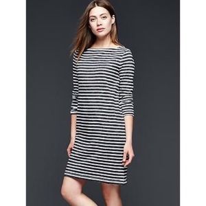 NWT GAP Long Sleeve Striped Boatneck Shift Dress